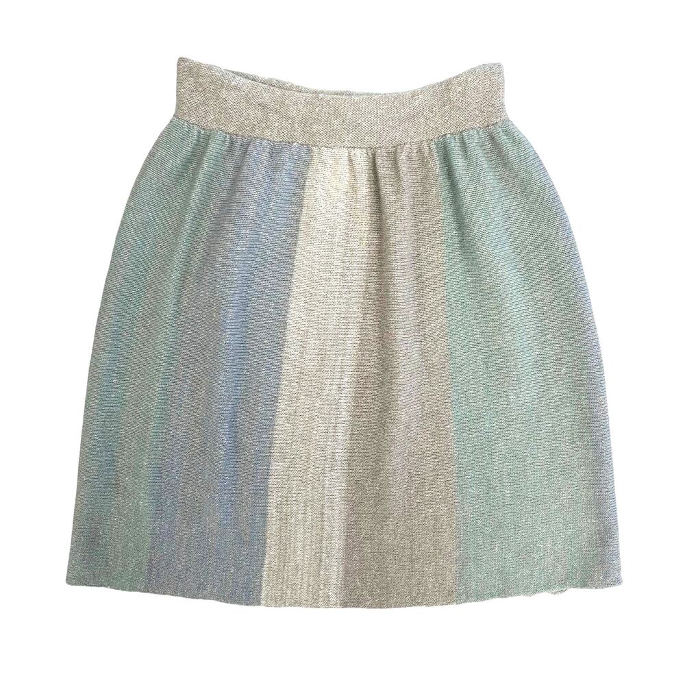Souchi Cashmere Linen Knit Hand Loomed Sweater Skirt Womens S